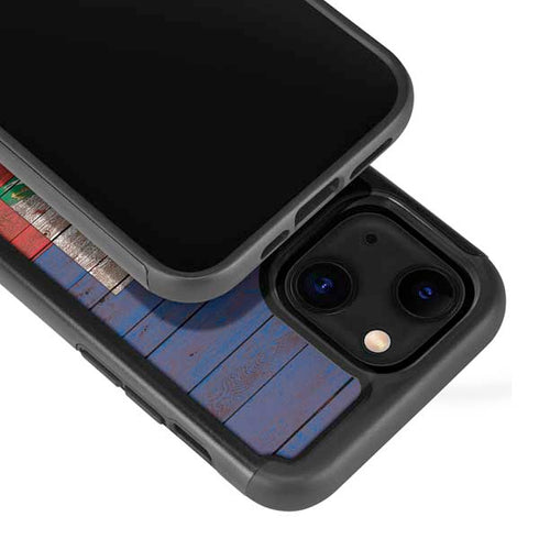 Haiti Flag Dark Wood iPhone 13 Cargo Case